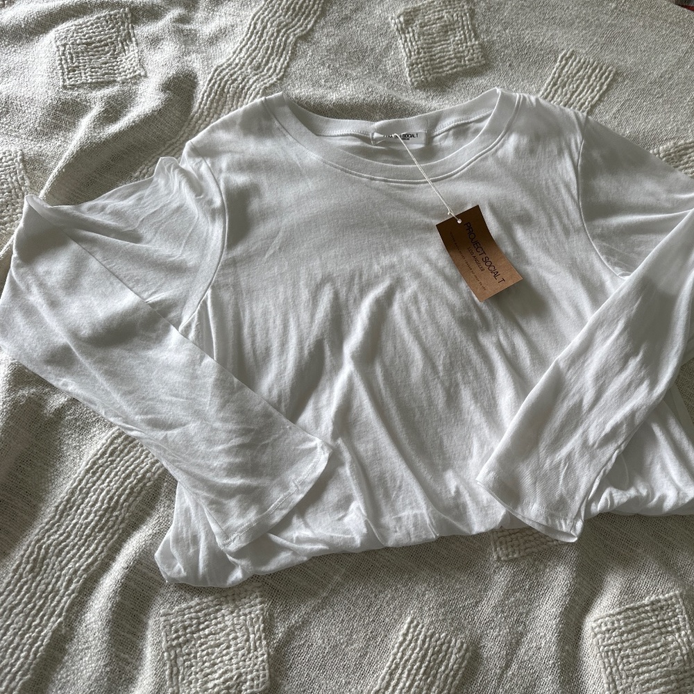 Bubble Crop Long Sleeve Top